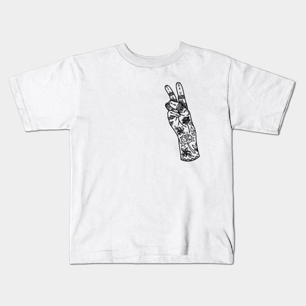 Traditional Peace Kids T-Shirt by P7 illustrations 
